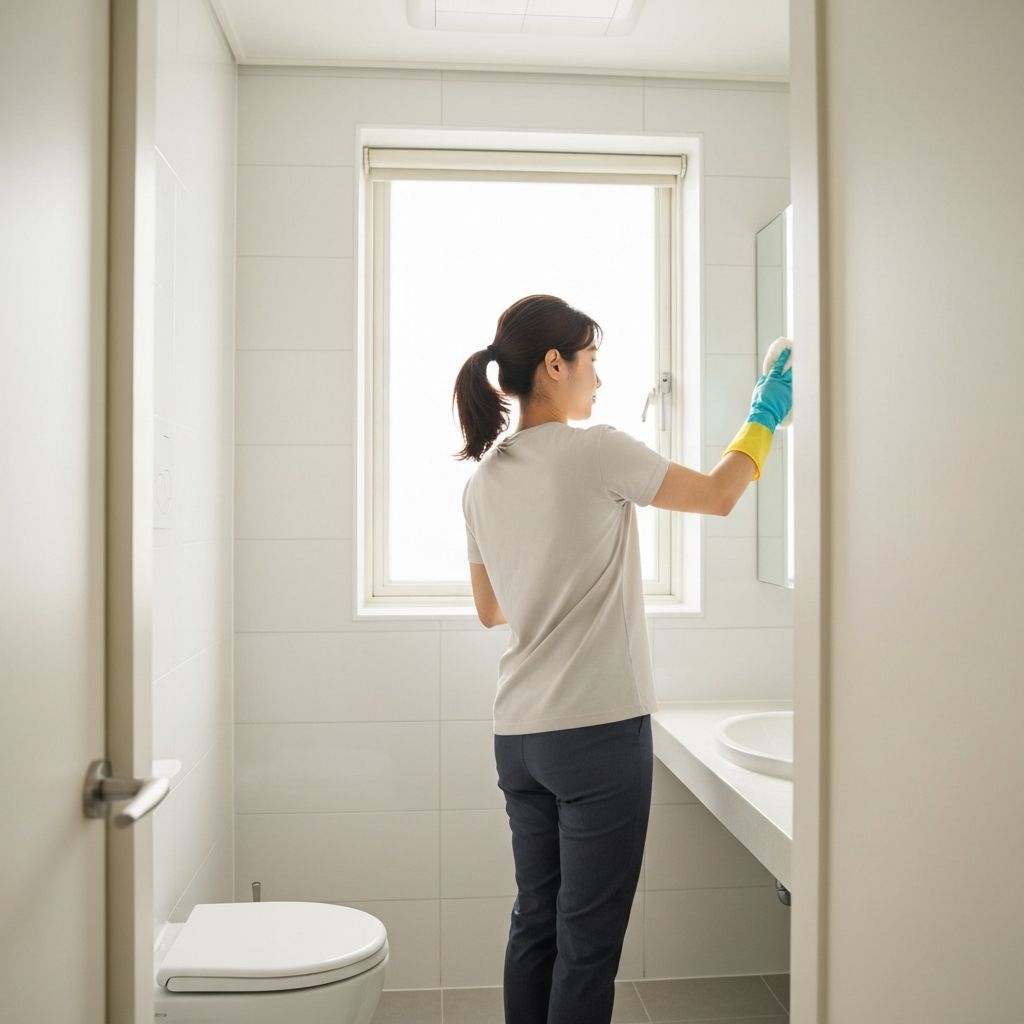화장실 위생 청소